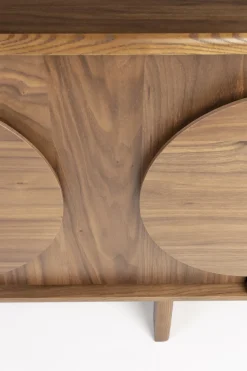 Buffet 3 portes en bois de noyer 40x120x58cm Groove - Zuiver