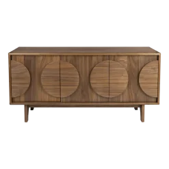 Buffet 3 portes en bois de noyer 40x120x58cm Groove - Zuiver