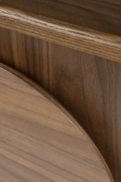 Buffet 3 portes en bois de noyer 40x120x58cm Groove - Zuiver