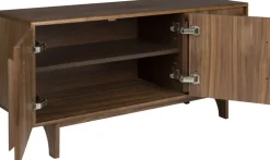 Buffet 3 portes en bois de noyer 40x120x58cm Groove - Zuiver