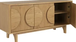 Buffet 3 portes en chêne naturel 120cm Groove - Zuiver