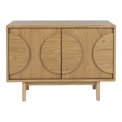 Buffet 2 portes en chêne naturel 82cm Groove - Zuiver