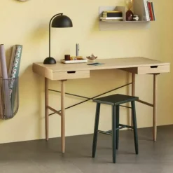 Bureau avec 2 compartiments en chêne naturel - Hübsch