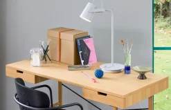 Bureau avec 2 compartiments en chêne naturel - Hübsch
