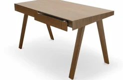 Bureau en bois foncé lituanien 140 cm 4.9 Drawers - Emko