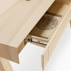 Bureau en bois lituanien 80 cm 4.9 Drawers - Emko