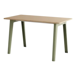 Bureau en chêne éco-certifié 130 x 70 cm piètements kaki New Modern -Tiptoe