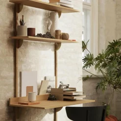 Bureau en chène et laiton Sector - Ferm Living