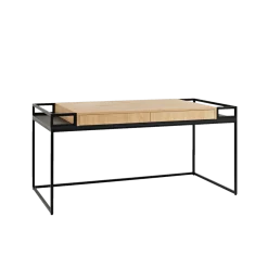 Bureau en chêne et métal noir 160cm K16 - Custom form