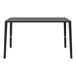 Bureau en chêne massif huilé teinté noir 30 x 130 cm Graceful - Bolia