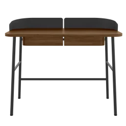 Bureau en chêne teinté et métal noir 100 x 60 x 81,5 cm Victor - Hartô