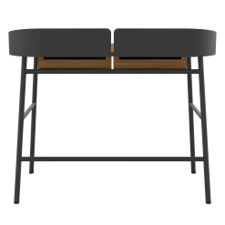 Bureau en chêne teinté et métal noir 100 x 60 x 81,5 cm Victor - Hartô