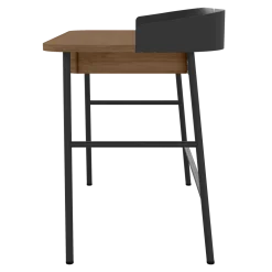 Bureau en chêne teinté et métal noir 100 x 60 x 81,5 cm Victor - Hartô