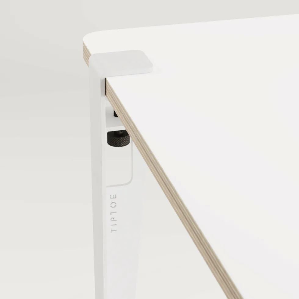 Bureau enfant blanc ardoise 70 x 50 cm Vice Versa et tabouret chêne blanc Mini Lou - Tiptoe