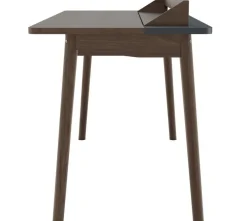 Bureau en noyer et tiroir gris ardoise Honoré - Hartô