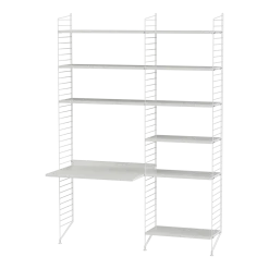 Bureau modulable blanc 140 x 200 x 58 cm Combinaison B - String furniture