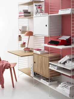 Bureau modulable blanc 140 x 200 x 58 cm Combinaison B - String furniture