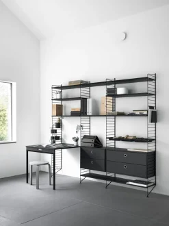 Bureau modulable blanc 140 x 200 x 96 cm Combinaison E - String furniture