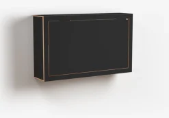Bureau mural en bouleau teinté noir 100x60x20cm Fläpps Box - Ambivalenz