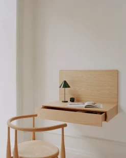 Bureau mural rectangulaire en chêne 47x85cm Tana - New Works