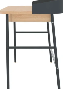 Bureau placage chêne naturel et métal noir 100 x 60 x 81,5 cm Victor - Hartô