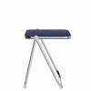 Bureau pliable en acier bleu opaque mat et chrome 83 x 65 x 73 cm Platone - Anonima Castelli