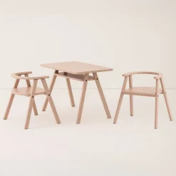 Bureau pour enfant en bois de hêtre coloré rose blush 40x70x50cm Growing Green - Nobodinoz