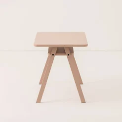 Bureau pour enfant en bois de hêtre coloré rose blush 40x70x50cm Growing Green - Nobodinoz