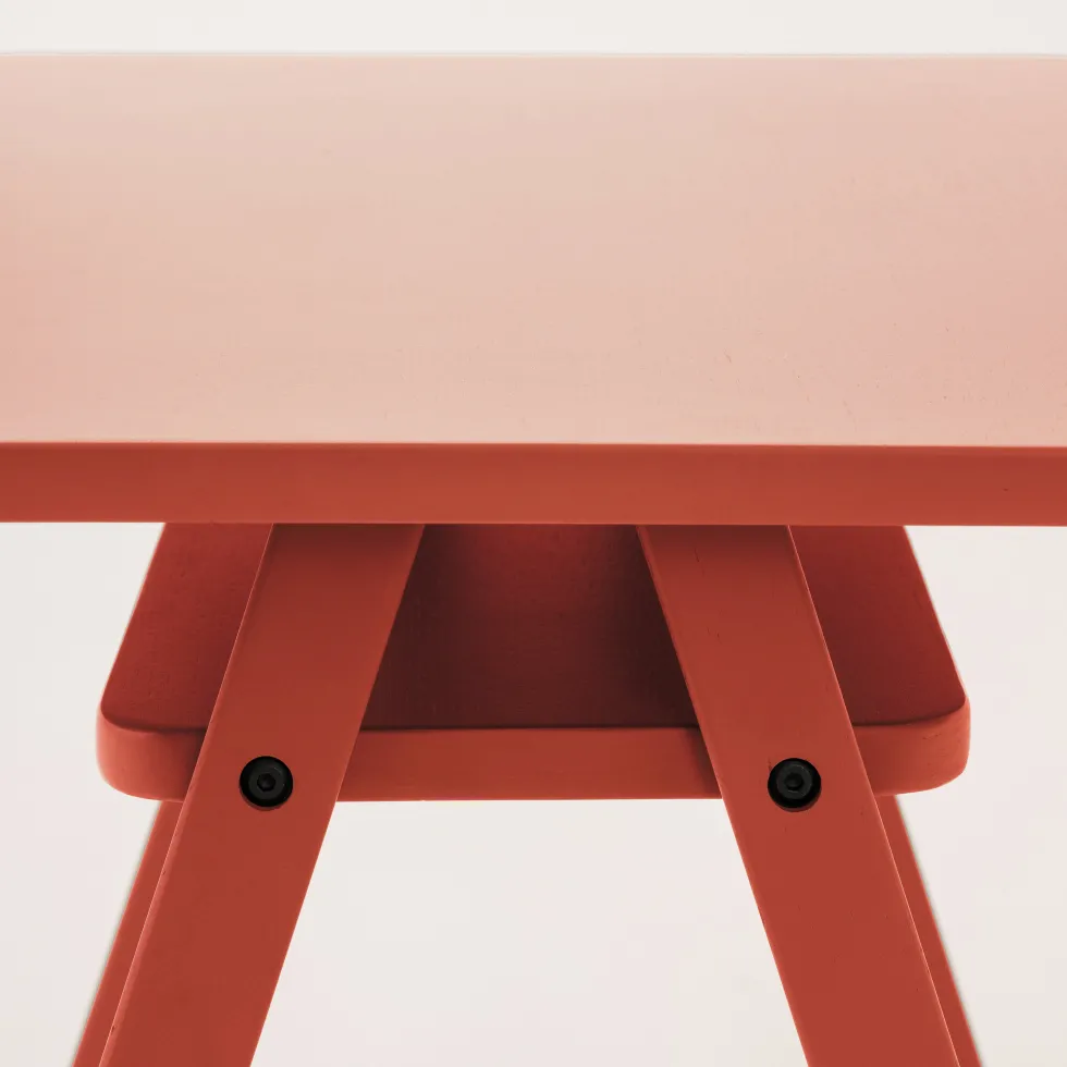 Bureau pour enfant en bois de hêtre coloré rouge 40x70x50cm Growing Green - Nobodinoz