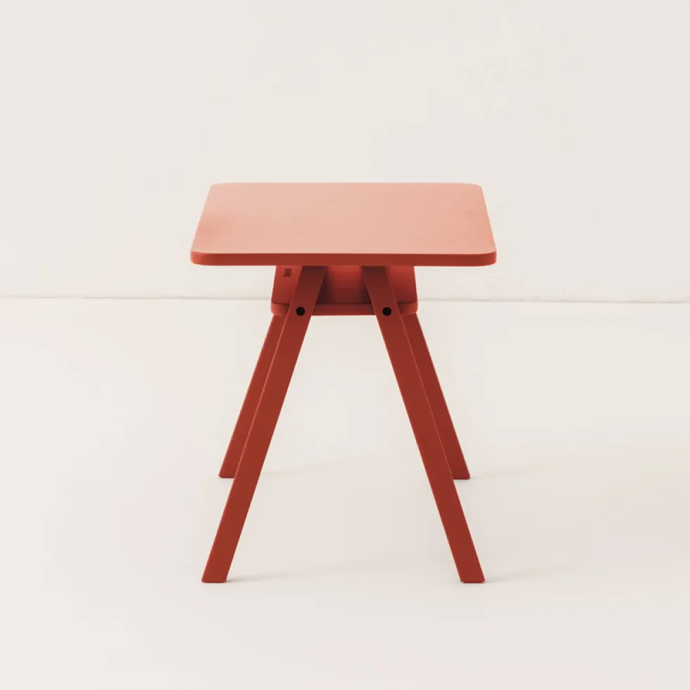 Bureau pour enfant en bois de hêtre coloré rouge 40x70x50cm Growing Green - Nobodinoz