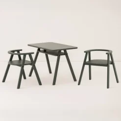 Bureau pour enfant en bois de hêtre coloré vert profond 40x70x50cm Growing Green - Nobodinoz