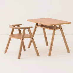 Bureau pour enfant en chêne massif naturel 40x70x50cm Growing Green - Nobodinoz