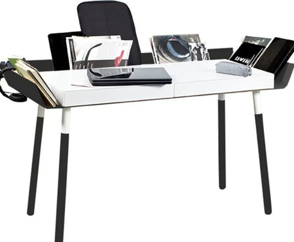 Bureau 2 tiroirs noir My Writing Desk - Emko