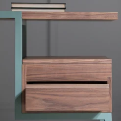 Bureau vert en noyer Ktab Simple - Kann Design