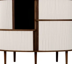 Cabinet en chêne foncé et blanc 50 x 100 cm Audacious - UMAGE