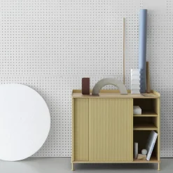 Cabinet gris et chêne 94 cm Enfold - Muuto