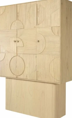 Cabinet rectangulaire en bois beige Zulgo - Versmissen