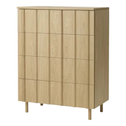 Cabinet à 4 tiroirs en chêne Rib - Normann Copenhagen