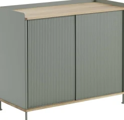 Cabinet vert gris et chêne 94 cm Enfold - Muuto