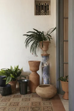 Cache-pot beige 30,3 x 64 cm Dodu - Ferm Living
