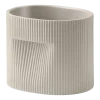 Cache-pot en argile beige 15cm Ridge - Muuto