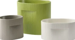 Cache-pot en argile taupe 13cm Ridge - Muuto