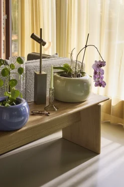 2 Cache-pots en métal beige et vert clair Maru - Hübsch