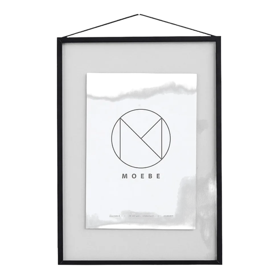 Cadre design à suspendre noir A5 Frame Aluminium - Moebe