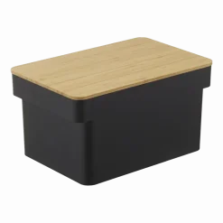 Caisse à pain noire avec porte-couteau Tower - Yamazaki