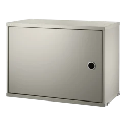 Caisson en bois beige avec porte battante - String furniture