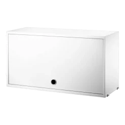 Caisson en bois blanc avec porte rabattable - String furniture