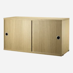 Caisson en chêne 2 portes coulissantes 78 x 30 x 42 cm - String furniture