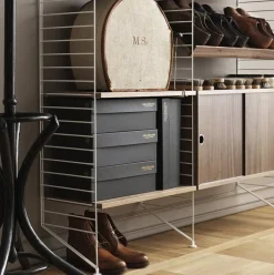 Caisson noir 2 portes coulissantes - String furniture