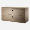 Caisson 2 tiroirs en noyer 78 x 30 x 42 cm - String furniture